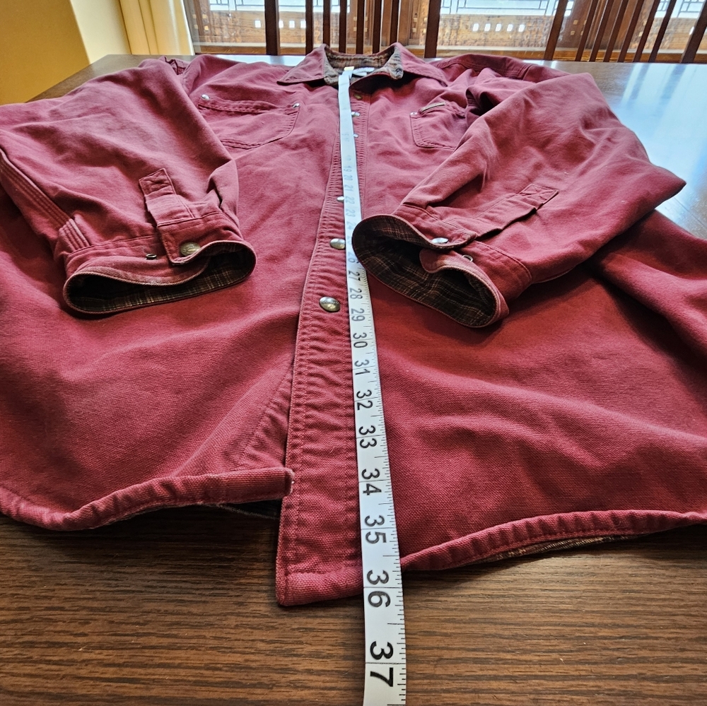 Carhartt Plaid Lined Shacket 2XLT Vintage - Picture 7 of 12